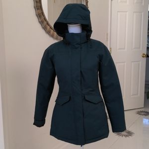 Extra small rich forest green Eddie Bauer warm waterproof winter coat